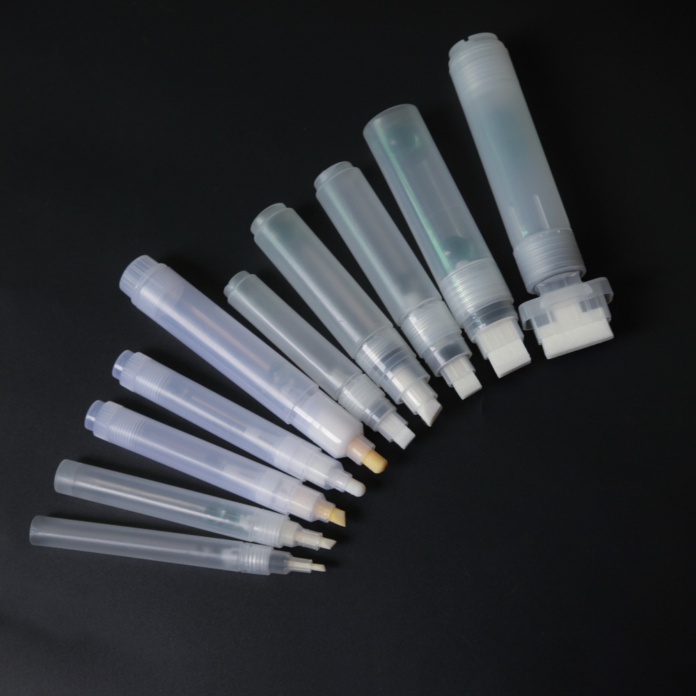 Flat tip refillable empty paint liquid marker pen