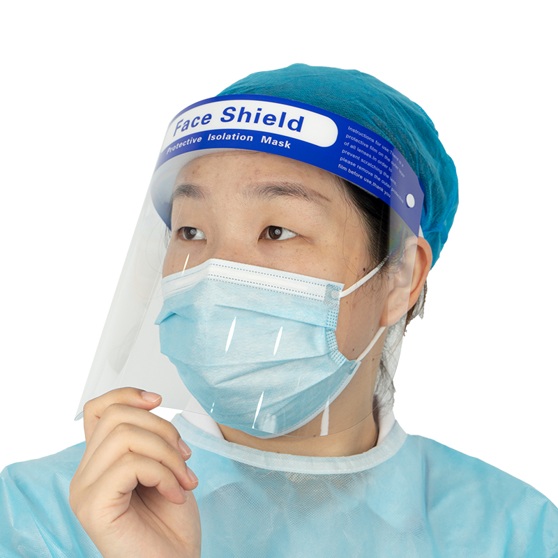 High quality face protective shield anti-UV anti fog clear facesheilds for adults