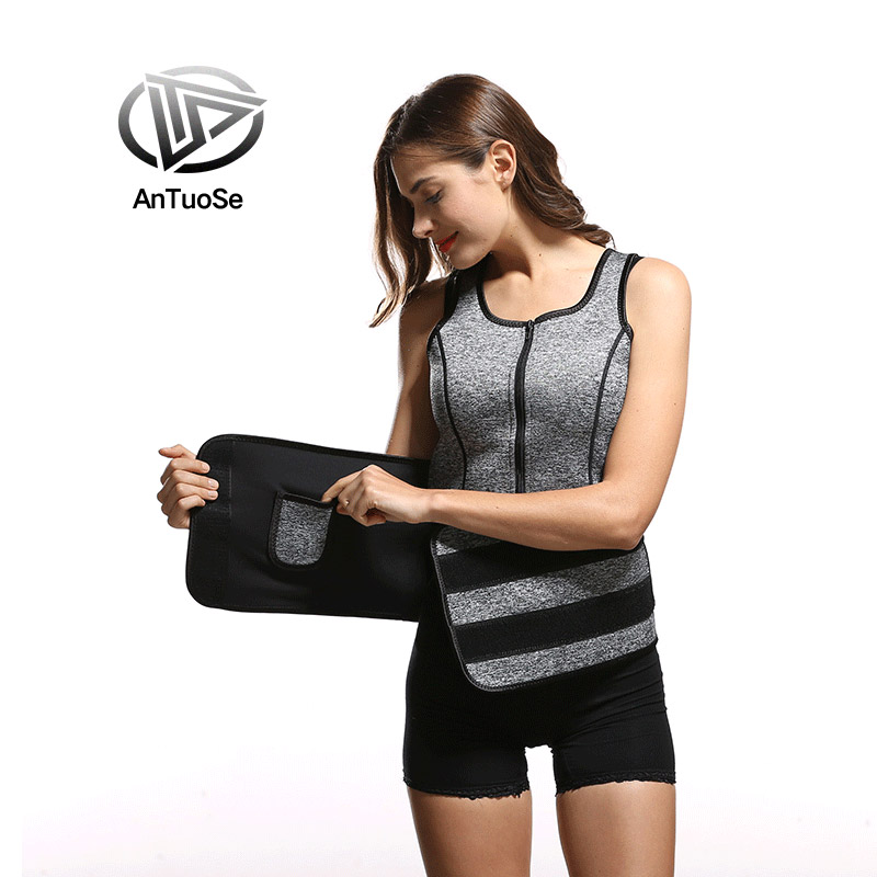 Sports Fitness Thin waist tunic inside and out Two sports neoprene body-shaping vest ladies plus-size breast corset belly tuck
