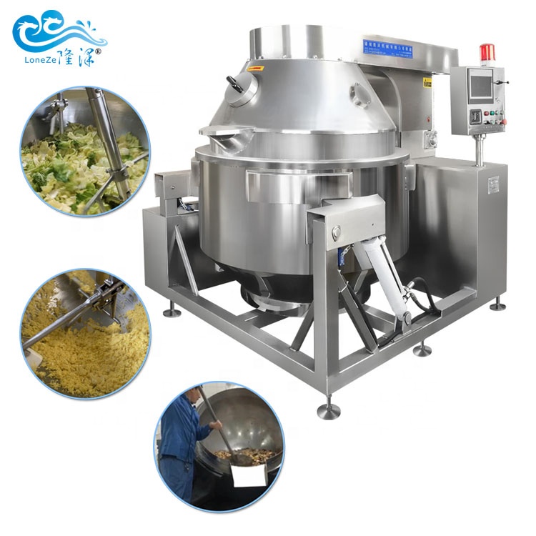 Industrial cooking kettle pistachio paste making machine cook machine gas cooking mixer