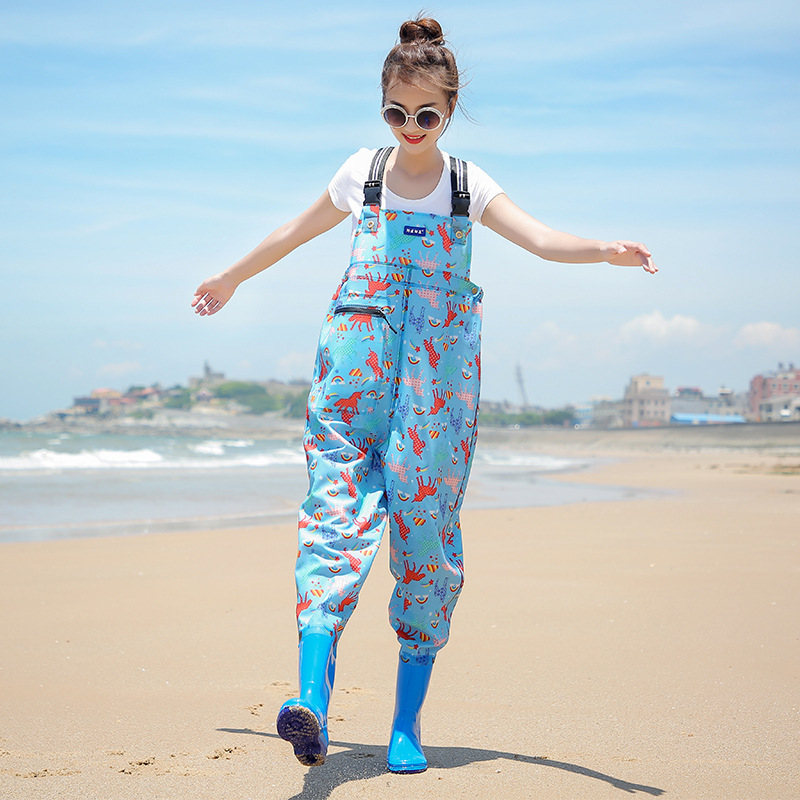Waterproof Women's Pants Outdoor Fishing Chest Wader High Quality PVC Wader Waterproof Overalls With Boots