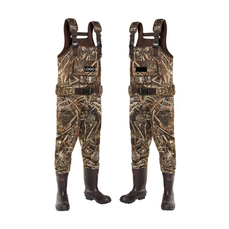 Hot sale fishing waders neoprene rubber shoe waterproof best wader suits with boots