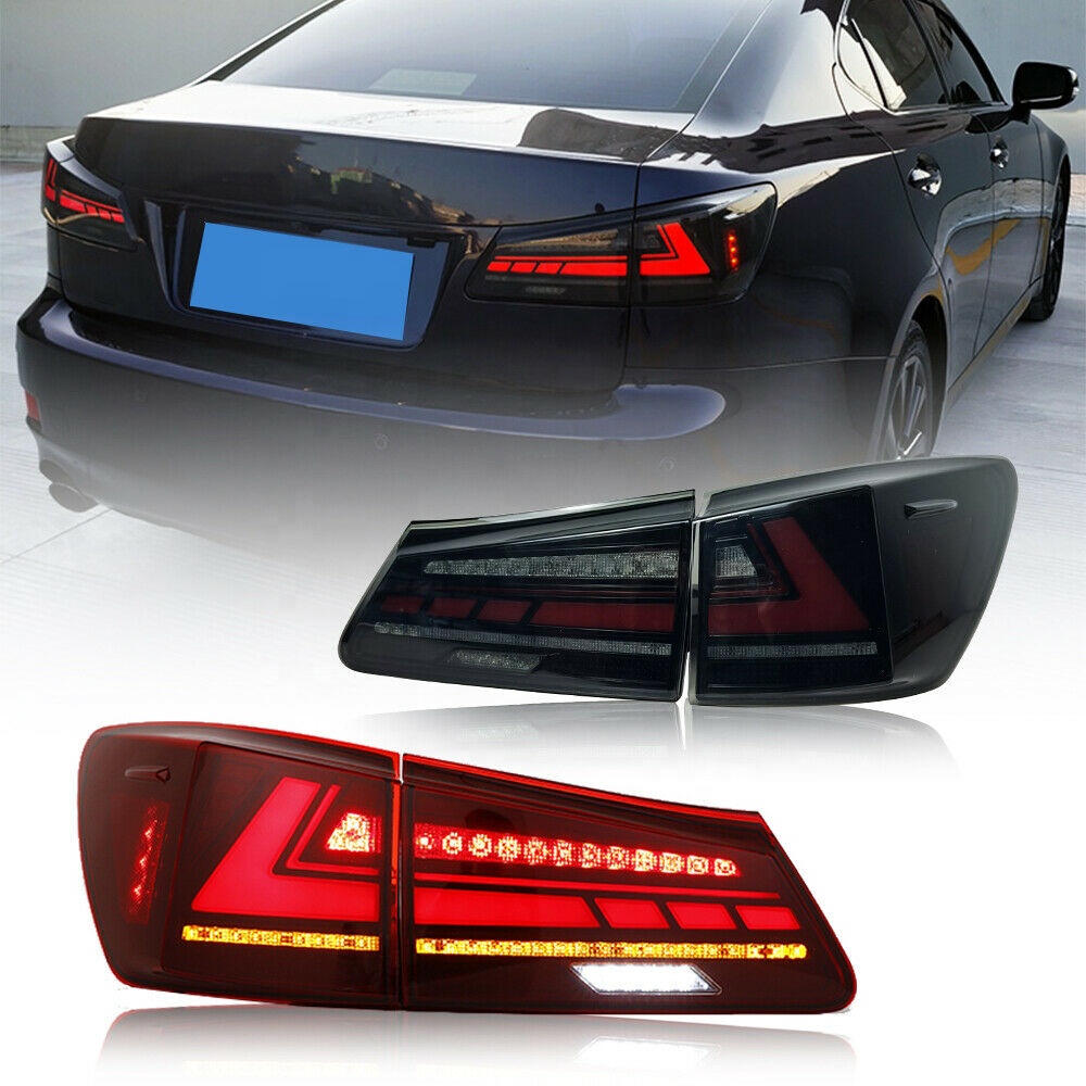 HCmotion Manufacturer Start UP Animation DRL IS350 ISF Rear Lamp 2006-2013 LED Tail Lights For Lexus IS250
