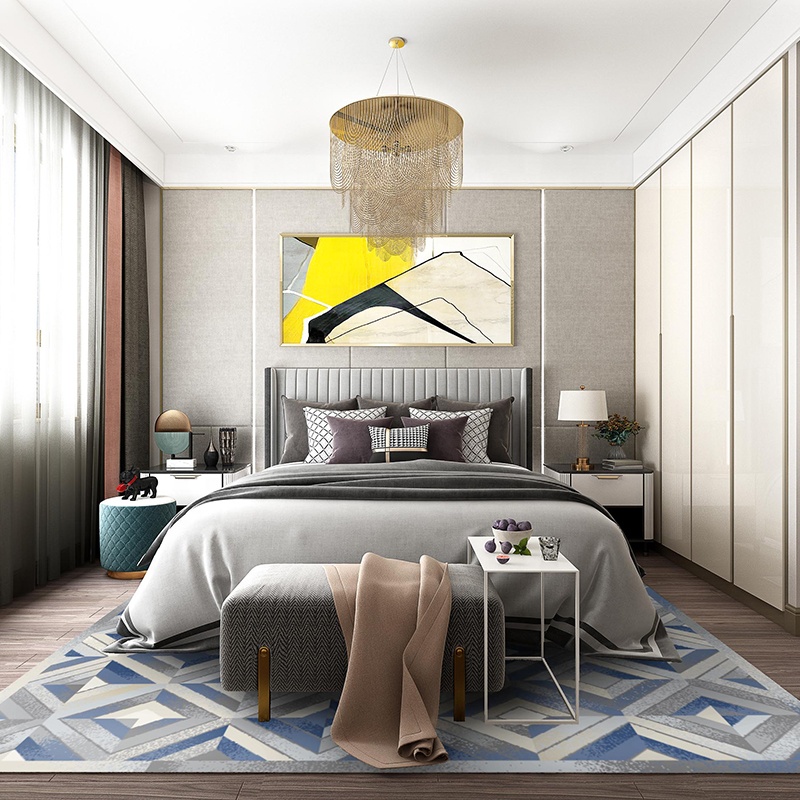 Haima carpet customized modern living room colorful wool carpet rug