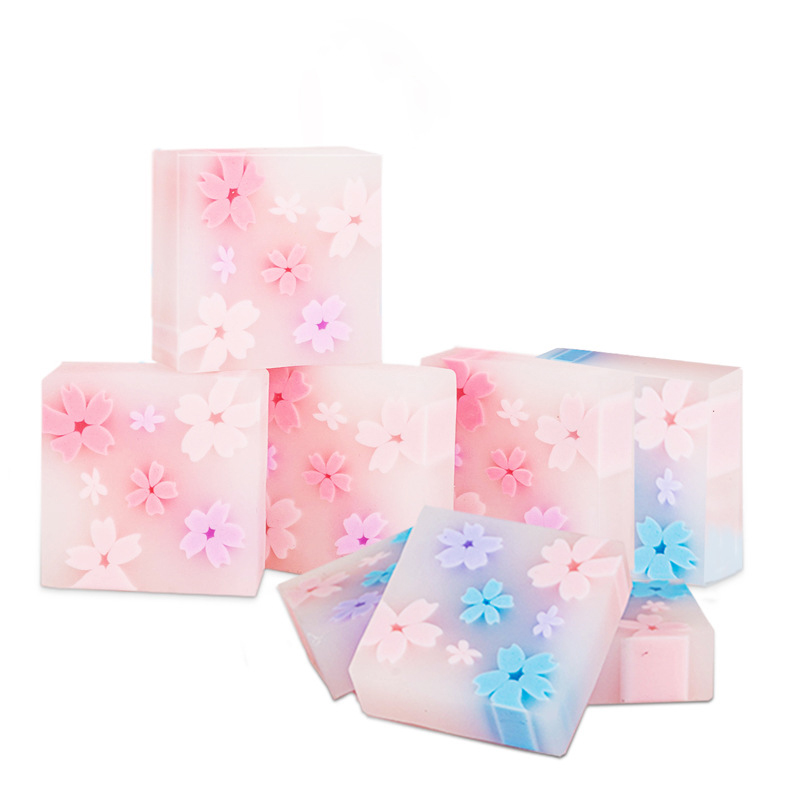 Cute girl heart cherry blossom eraser clean and no trace eraser 2b pencil eraser