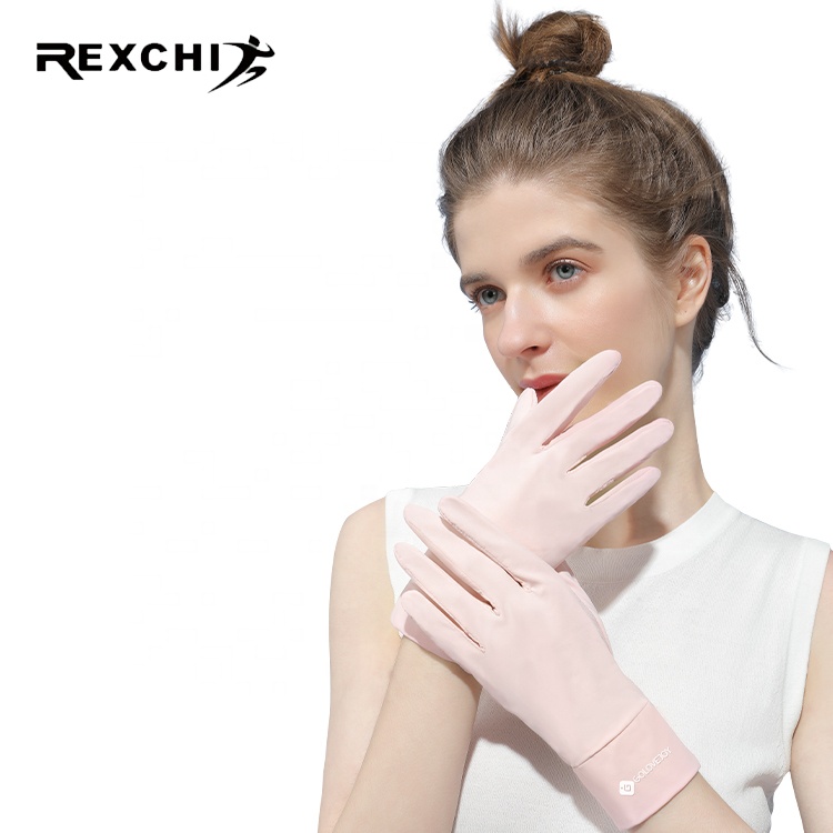 REXCHI XG48 Wholesale Manufacturer High Quality Ice Silk Ladies Gloves Sun Protection Raceing Biker Driving Gloves Malaysia