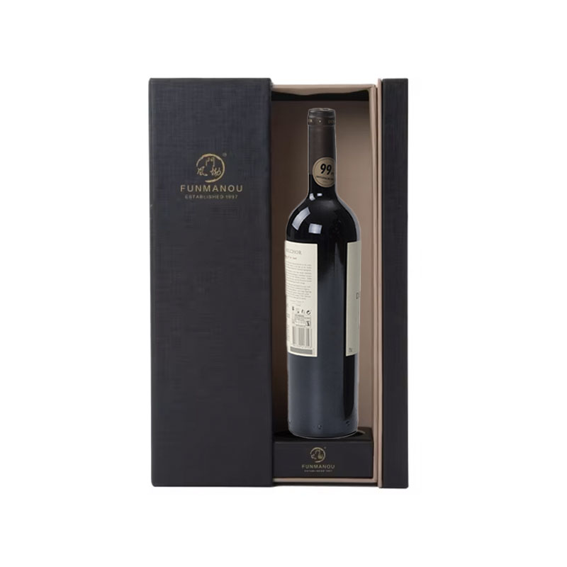 Factory Design Recyclable Luxury Wine Bottle Champagne Whisky Brandy Drawer Fold Recyclable Paper boxes Gift Wine Box Packaging