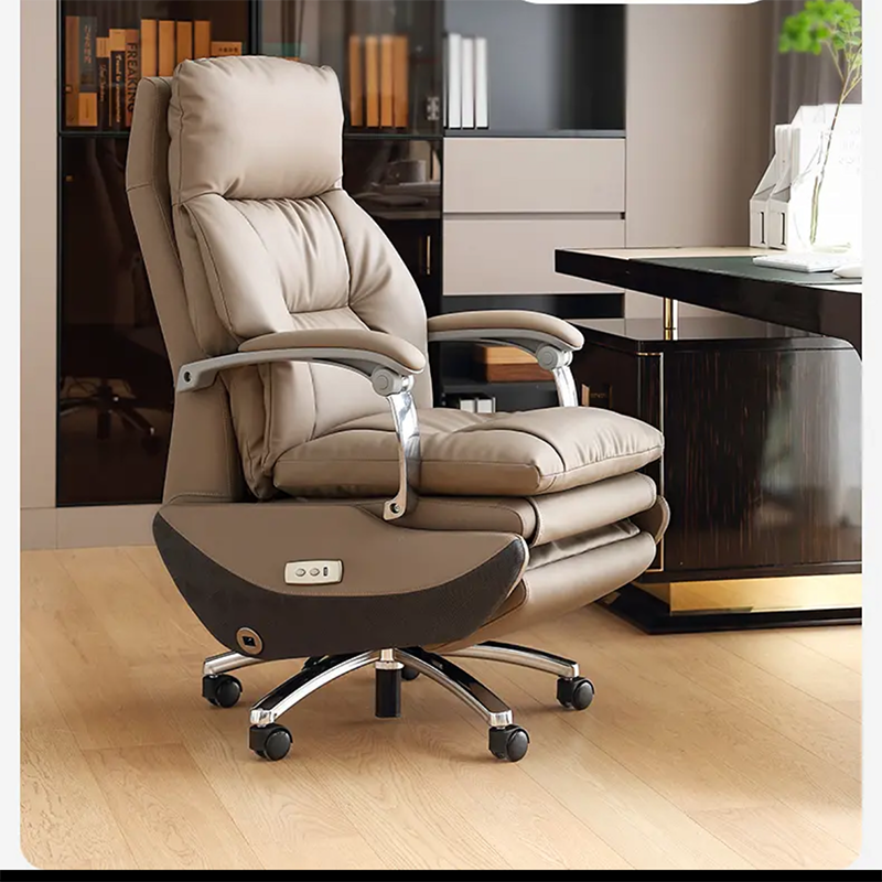 wholesale luxury genuine leather electric adjustable office chair custom electrical chair office for sale