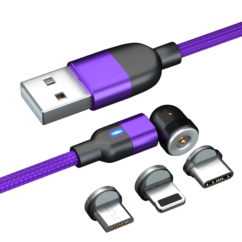 Оптовая продажа 3 в 1 micro usb c зарядный кабель Тип c Быстрый Дата-кабель для apple зарядное устройство Магнитный зарядный кабель