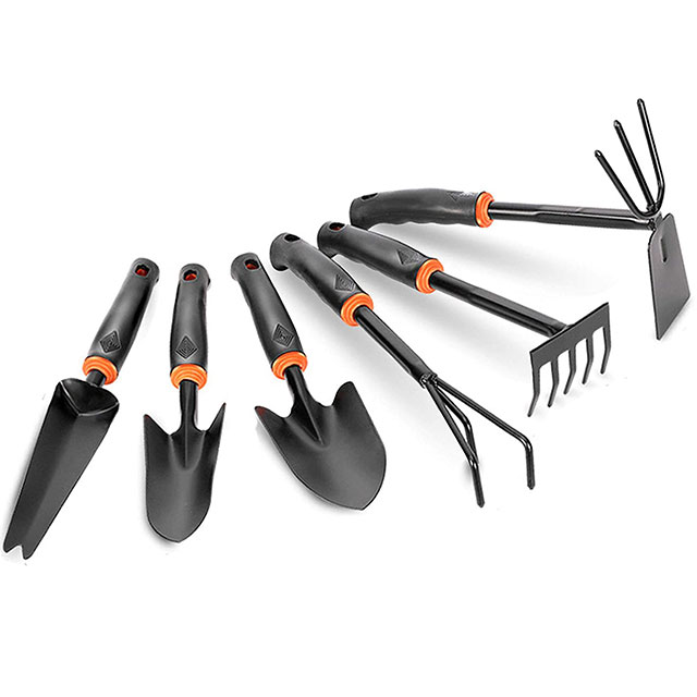 Anti slip handle steel rake outdoor camping garden shovel tools