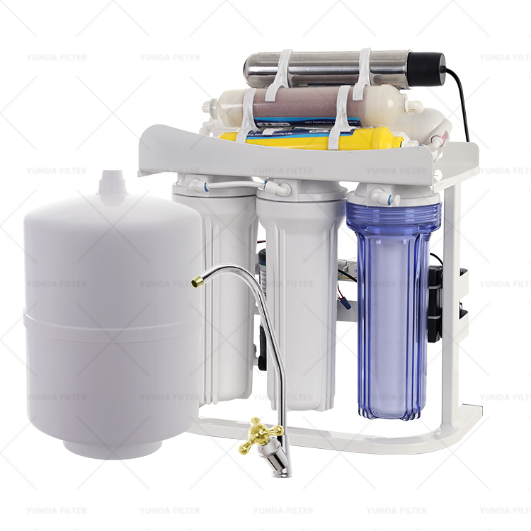 Outstanding Source Factory Supplying Smart Faucet 8 Stages Reverse Osmosis Filtration Ro water Purifier With UV Sterilizer