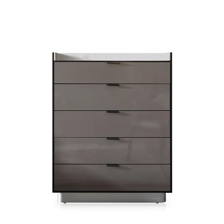 Italian minimalist chest of drawers  high-grade gray drawer cabinets  home bedroom storage lockers