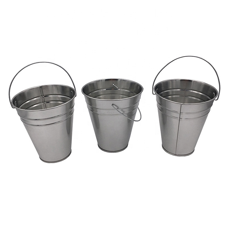 Hot Sale Food Grade Gallon Galvanized Bucket 0.5 L 1L 2L 5L Metal Bucket Handle Standing Ice Bucket With Lid