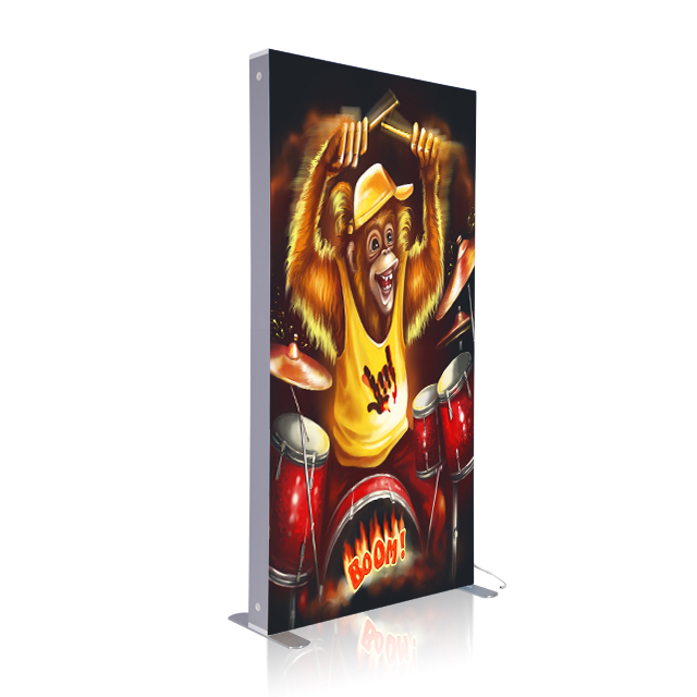 Manufacturer customized aluminum alloy display stand advertising light box, with advertising LED panel display advertising booth
