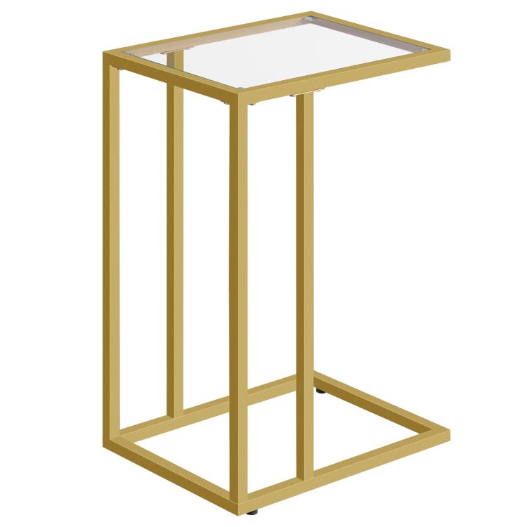 Wholesale Small Glass Side Tables, HOOBRO Brand Mini Tempered Glass End Table, Tiny Glass Accent Lamp Table for Living Room
