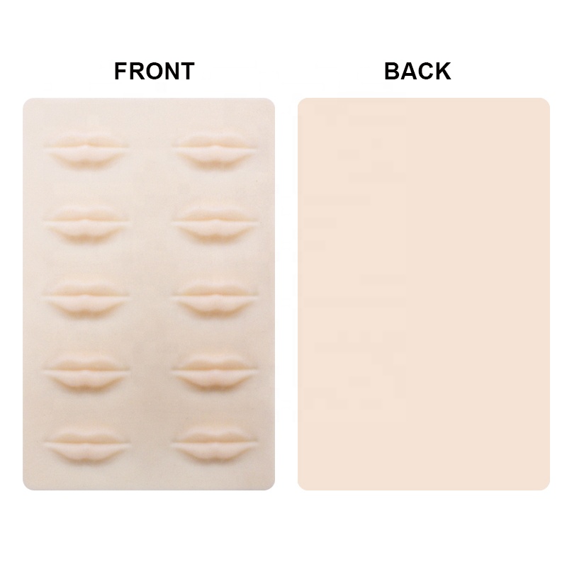 Microshading Template Synthetic 3D Double Side Permanent Makeup Pad Thick Silicone Pmu Lip A4 Tattoo Microblading Practice Skin