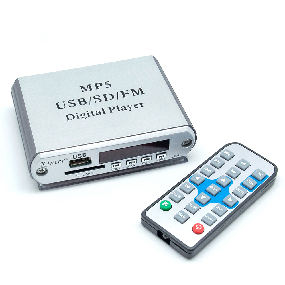Kinter KT-M5 12v usb sd карта видео плеер с fm mp3 mp5