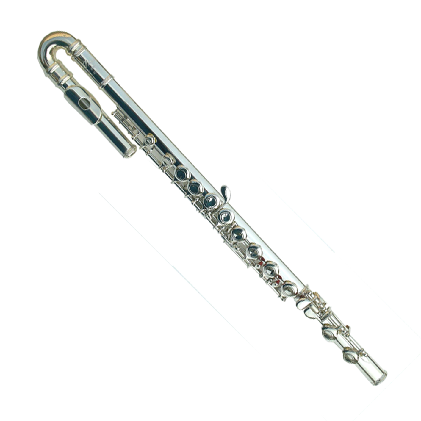 Student and children elbow flute silver plated keys