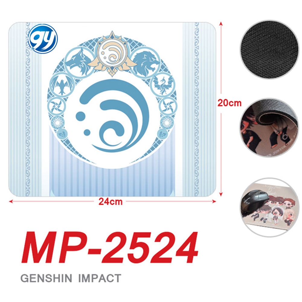 27 стилей, гетероморфные подушечки для мыши Genshin Impact My Hero академия, 20*24 см