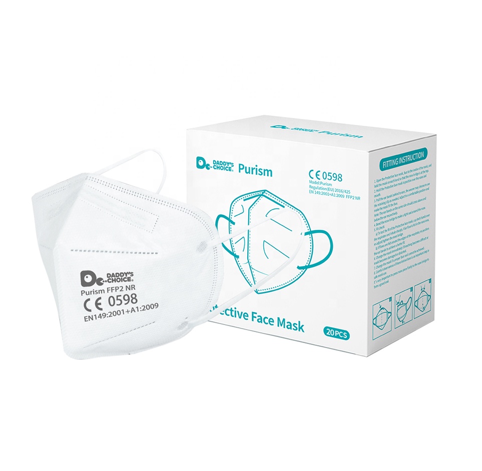 High Quality 5ply Disposable Non-Woven Kn95 Face Mask Earloop 3d