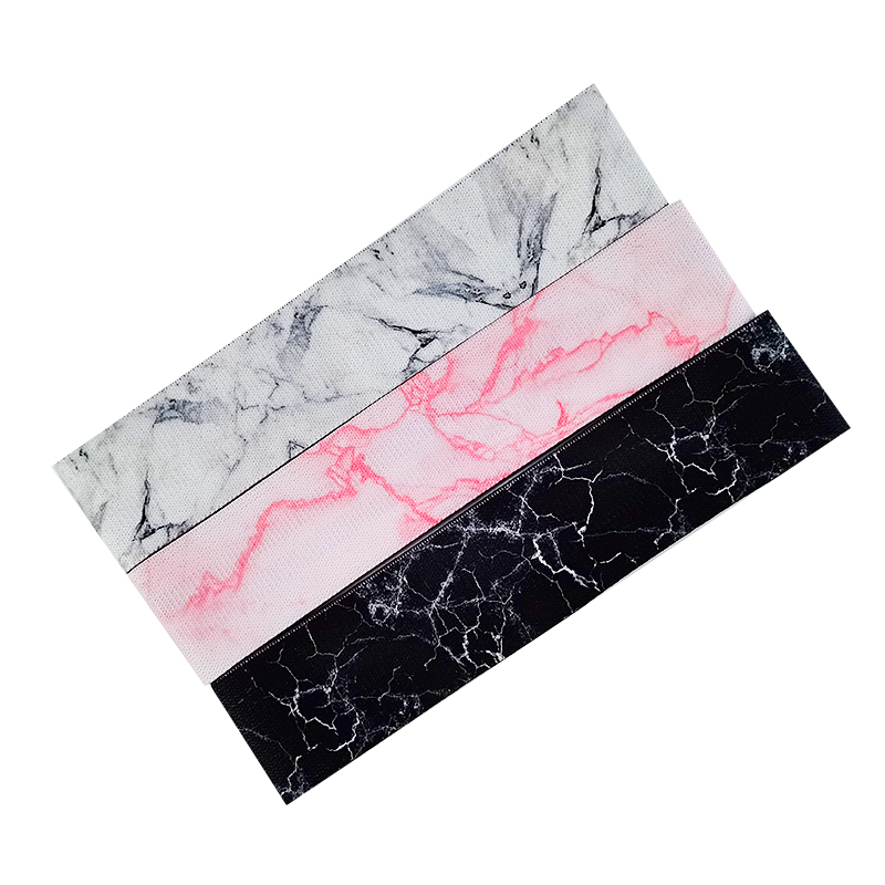 LOKI Custom Marble Pattern Gym Hip Exercise Fabric Resistance Bands Set
