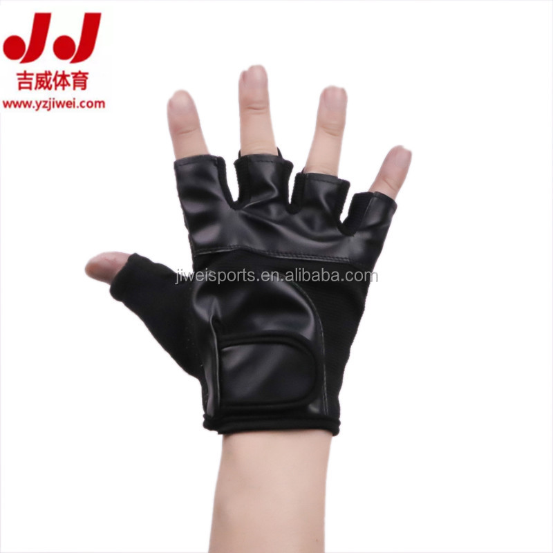 Breathable high quality fitness weight lifting half finger Leather knee support gloves for women and men