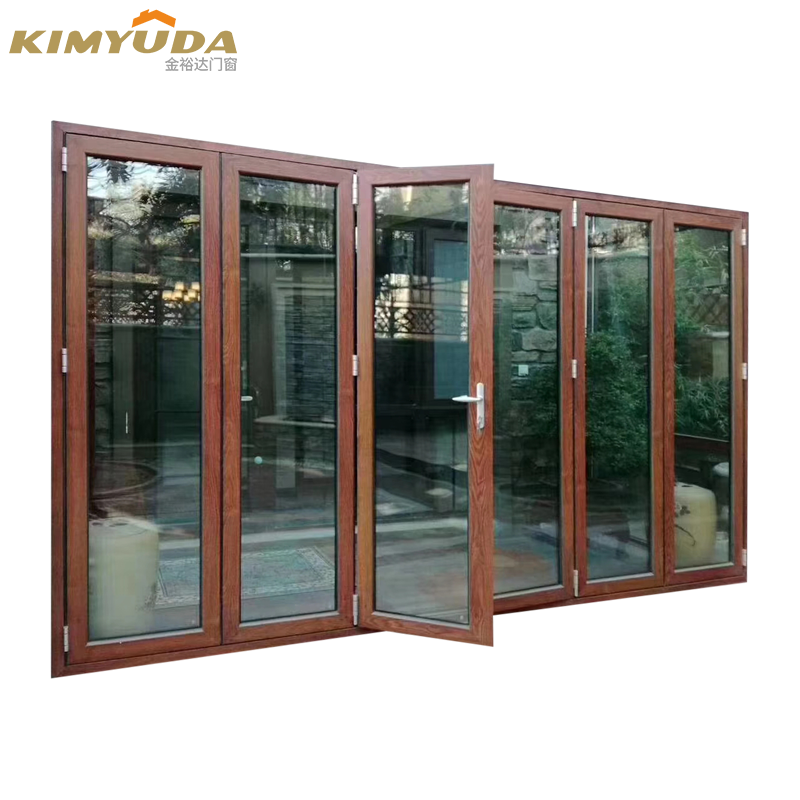folding doors soundproof high perfomance bi fold doors transparent tempered glass restaurant slide folding door