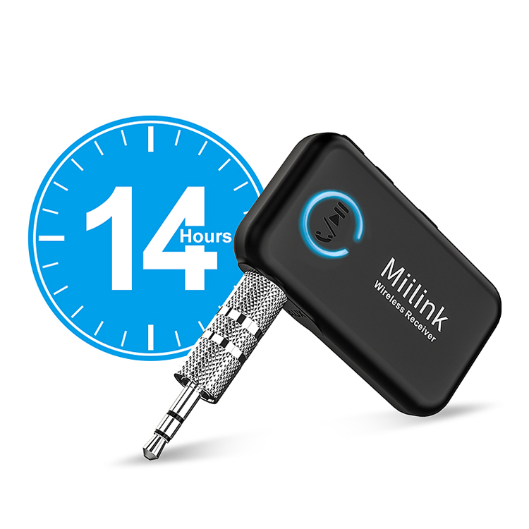 14H Long Battery Life Aux Blue tooth Receiver 5.0 BT Adaptador RX 3.5mm Audio Jack Car Blue tooth Wireless Adapter