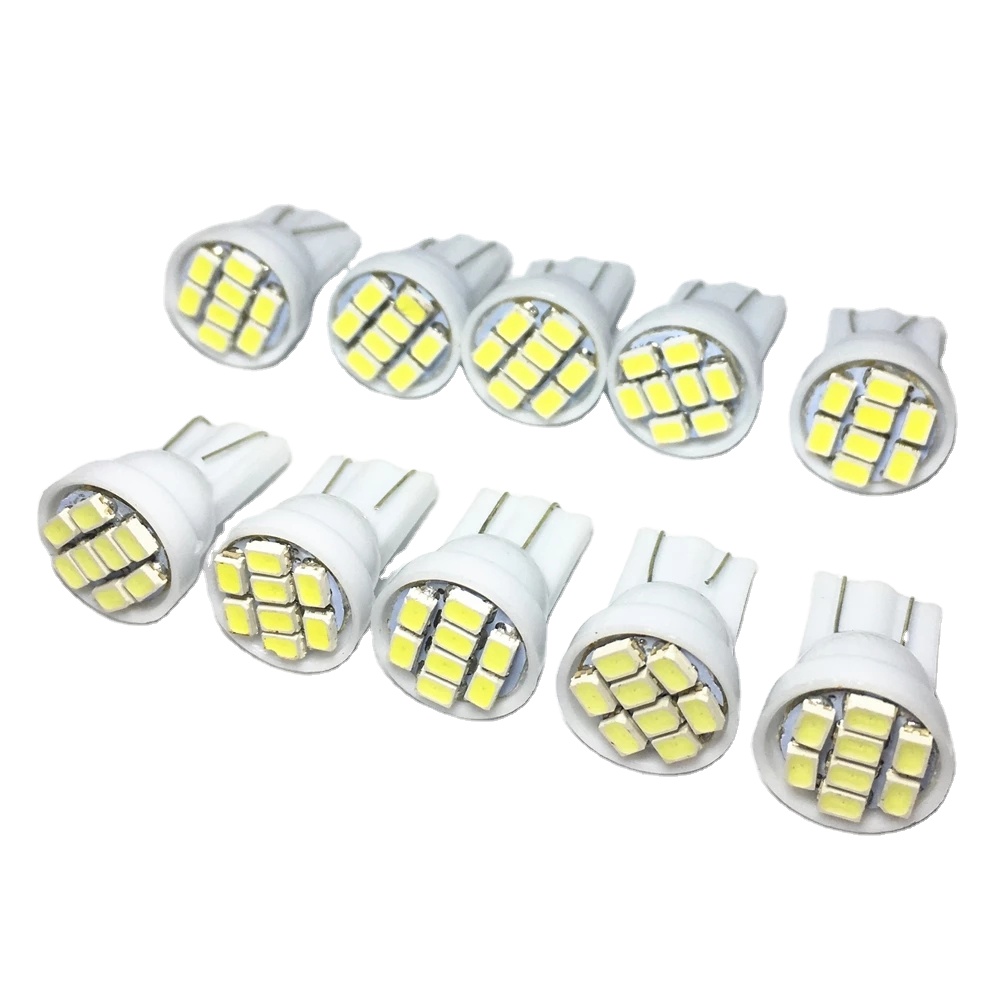 Автомобильная клиновидная лампа T10 1206 3020 8SMD w5w 194 168 192 8 светодиодов SMD для габаритных огней, лампа для стайлинга автомобилей, оптовая продажа, белый, синий, красный