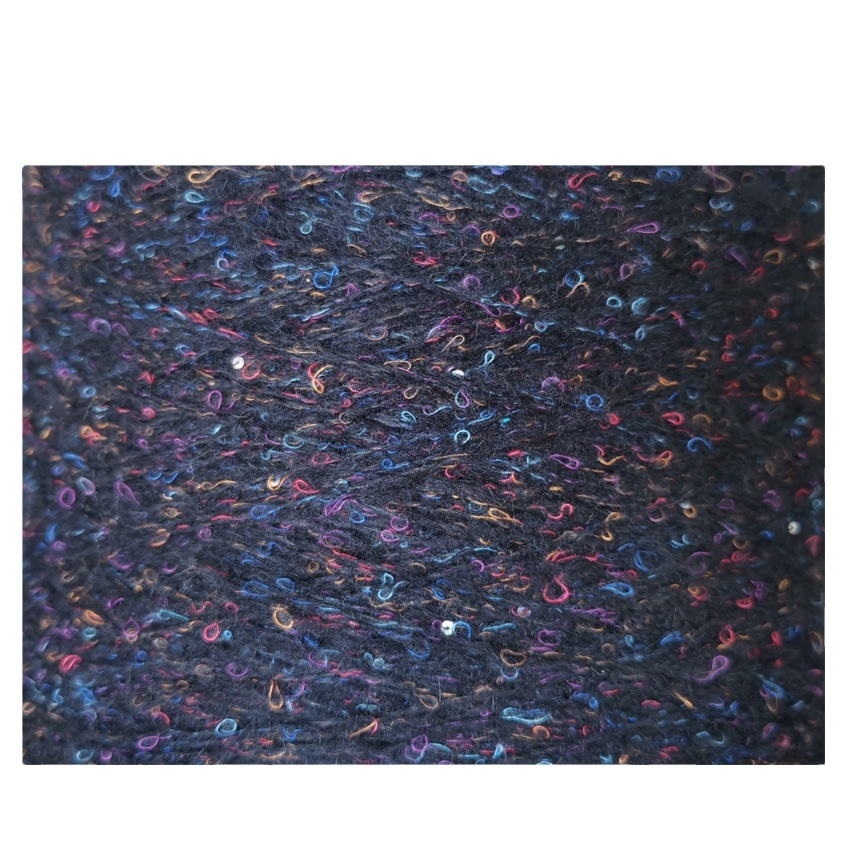 Wholesale Nylon Acrylic Polyester 1/4.0Nm Knitting Fancy Crocheting Slub Dyed Wool Chunky Blended Sequin Mohair Yarn