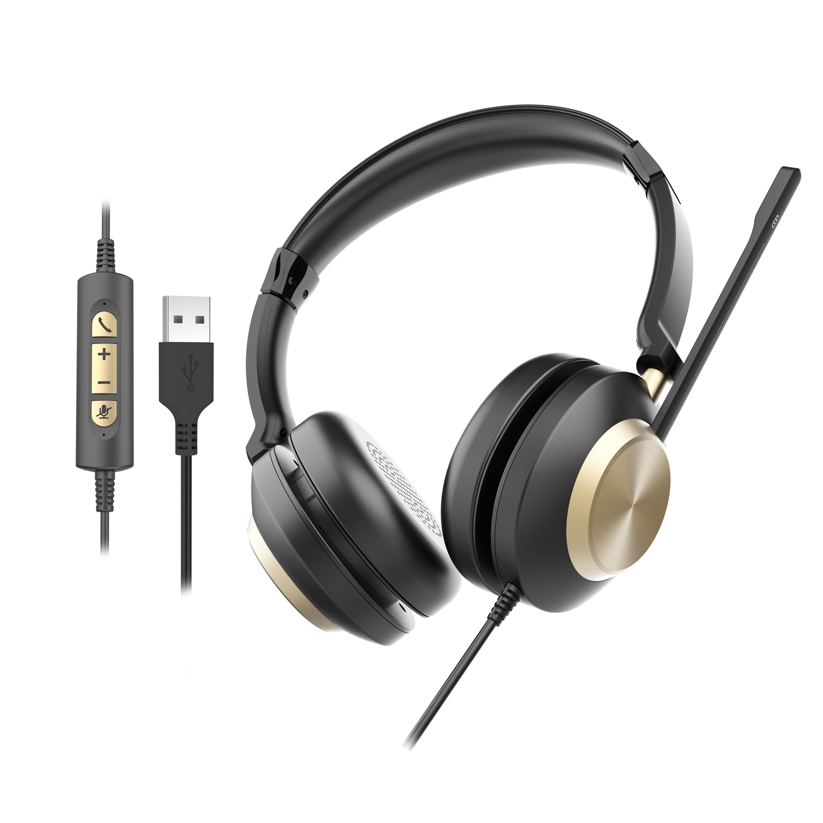 MHP-886 Wired USB Headset With Noise Cancelling Microphone Music Headphones...