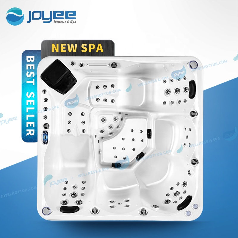 Китайский поставщик спа JOYEE, оптовая продажа с завода, уличная спа-кровать с удобным спа-массажером для ног на 5 человек