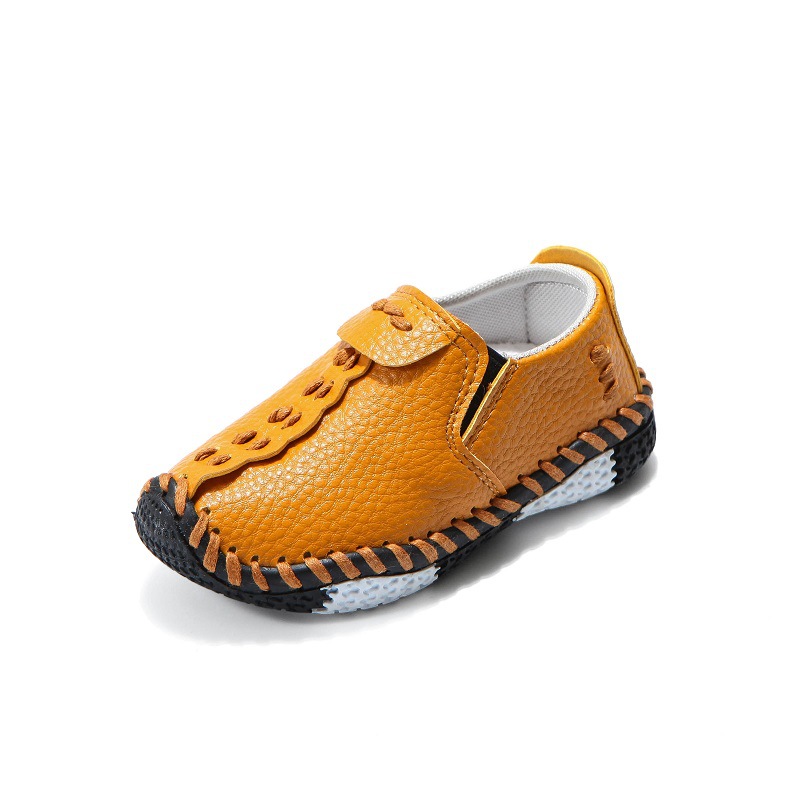 Spring slip on solid boys soft sole single shoes children anti slip shoes