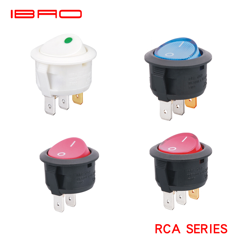 Круглый Кулисный переключатель IBAO CNIBAO серии RCA с подсветкой
