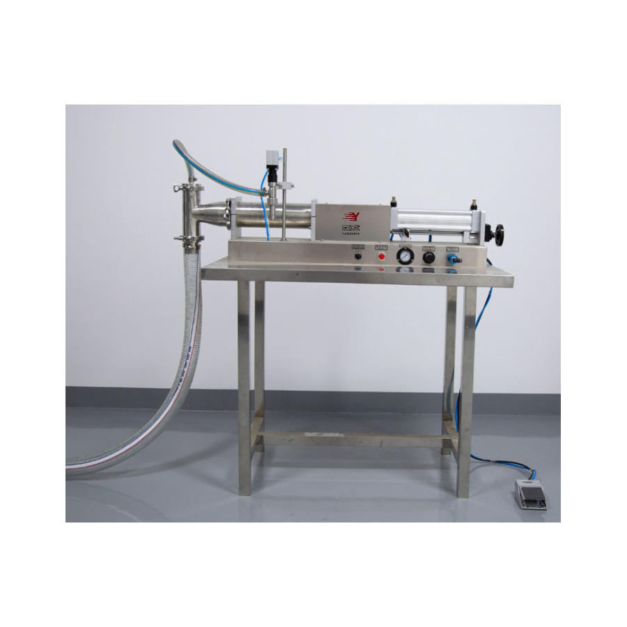 precision Horizontal self-suction filling machine with workbench for chemical food and other industries