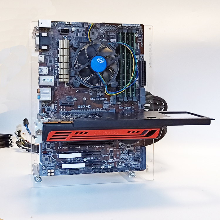WENJUN, открытое шасси ATX, прозрачное шасси, вертикальный горизонтальный корпус с водяным охлаждением и воздушным охлаждением, настольный компьютер