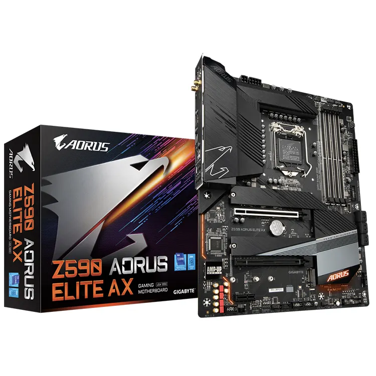 GIGABYTE Z590 AORUS ELITE AX with Wi-Fi 6E AX Motherboard Supports 11th and 10th Gen Intel Core Series Processors CPU