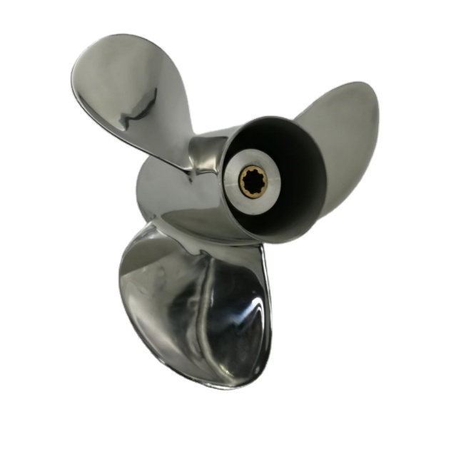 3 лопасти 9,9-15 л.с. 9 1/4X10-J rc лодка prop подходит для YAMAHA нержавеющая сталь морской подвесной пропеллер rc лодка пропеллер и вал