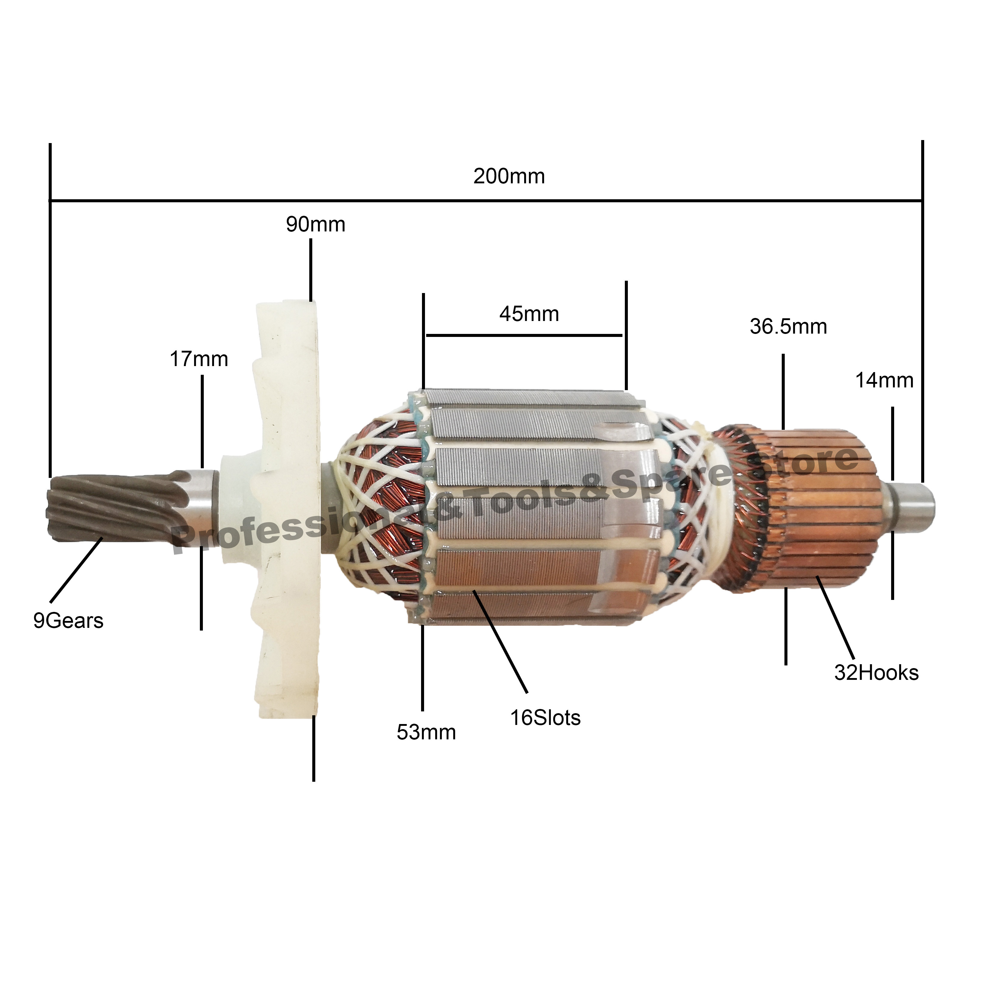 AC220-240V якоря ротор якоря Замена для экскаватора HITACHI Джек отбойный молоток PH65A