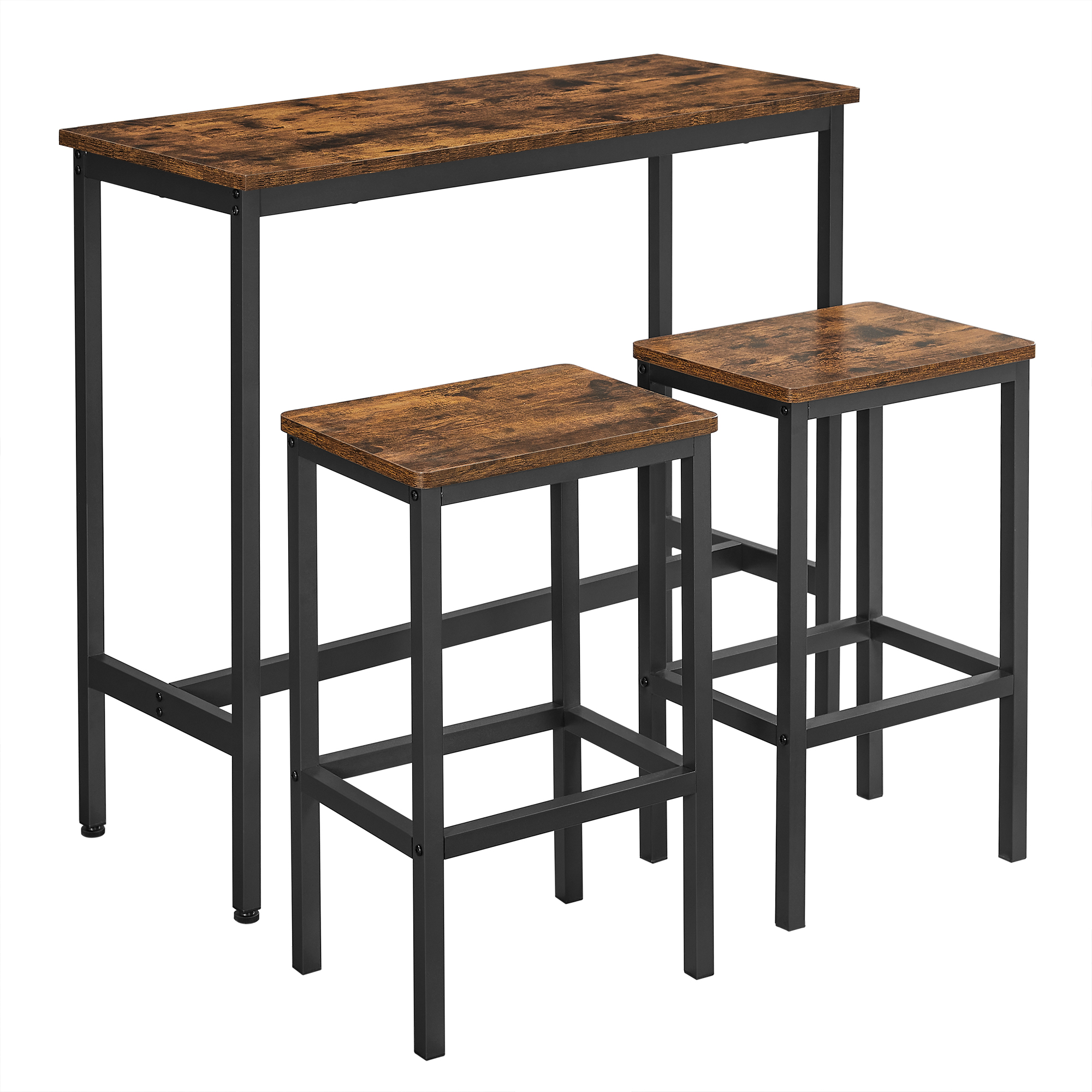 Wholesale Industrial Commercial Furniture General Use bar table and stools Wooden High Leg Narrow Bar Tables Set For Home