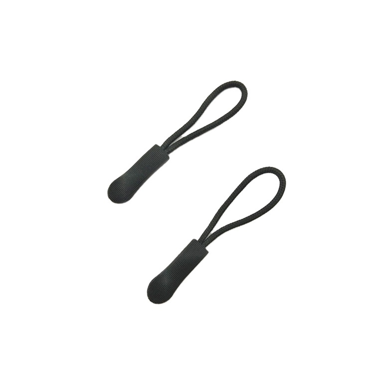 Plastic rubber cord custom Logo zipper puller Slider Pvc Silicone For Handbags Clothes Zipper Replacement bag accessories