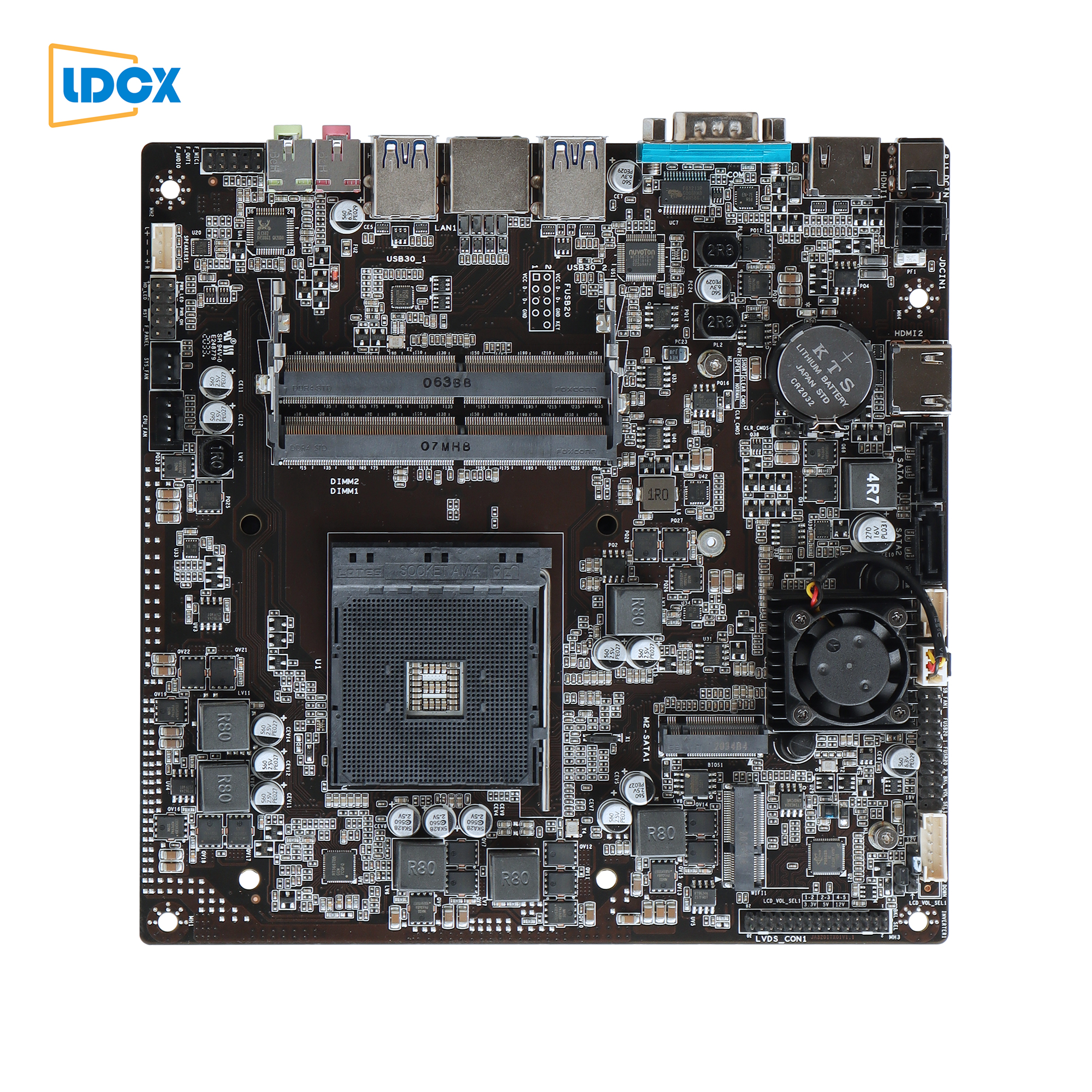 Тонкая материнская плата LDCX AMD A320 ITX AM4 Mini с промышленным контролем