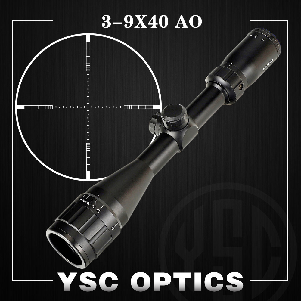 OEM ODM 3-9X40 AOHK охотничий прицел, оптика, красная сетка, 40 мм оптический прицел, охотничий оптический прицел