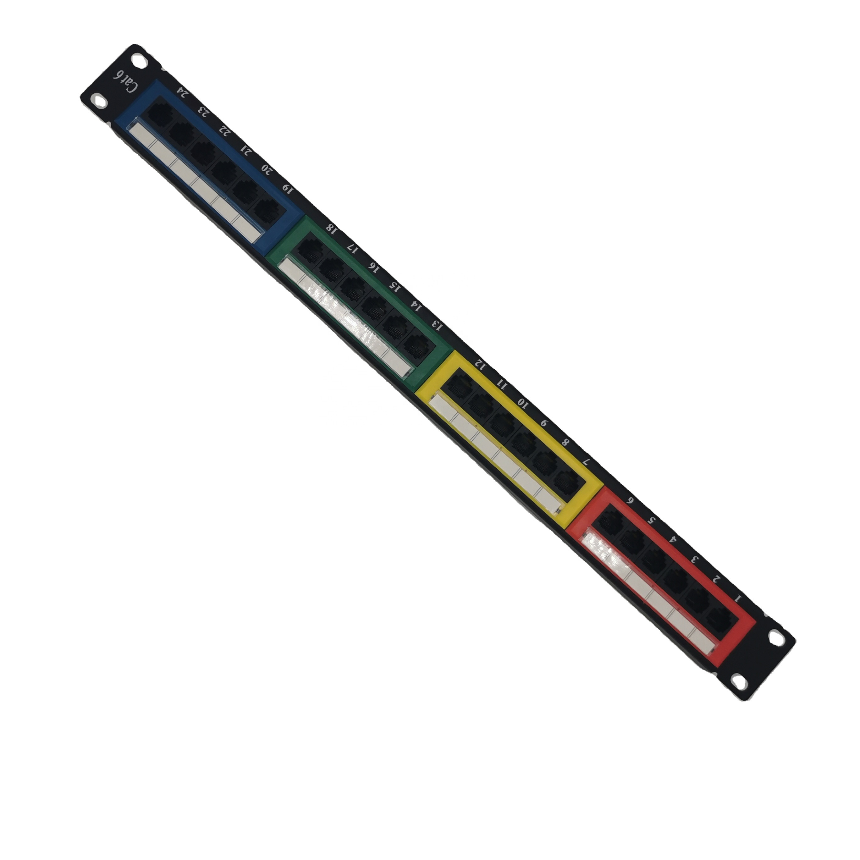 Сетевая патч-панель UTP RJ45 Cat6 24 порта, совместимая с кабельным соединением Cat6 1U для commscope