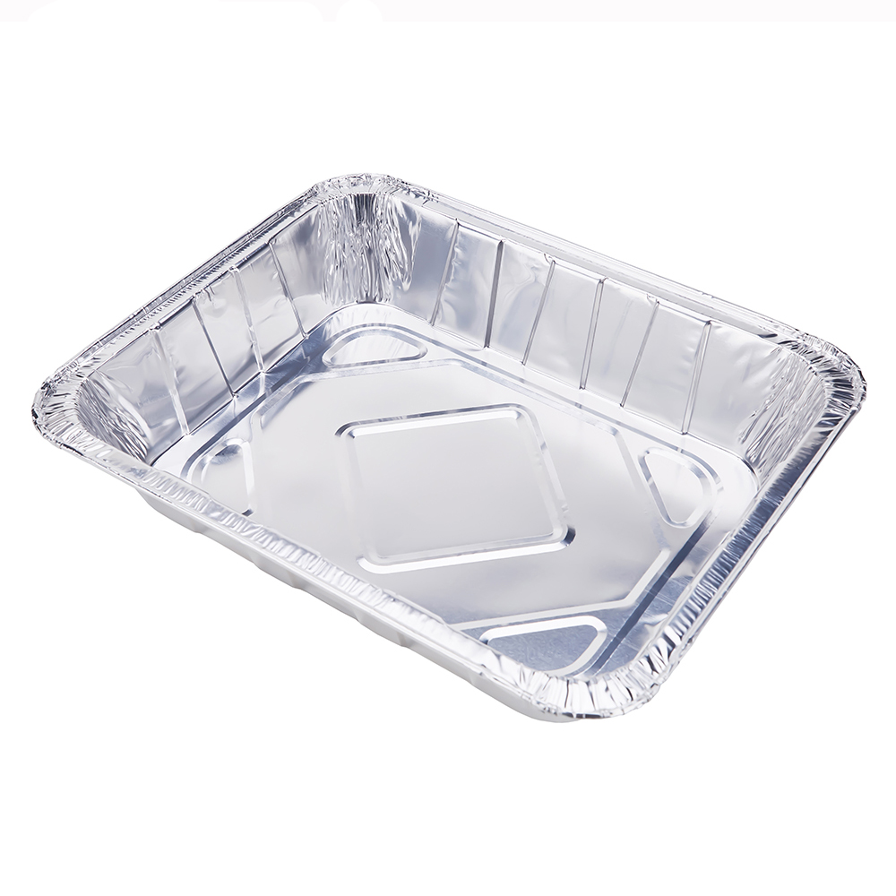 Silver 3600ml Aluminum Foil Takeaway Containers Disposable Big Size Pan for Food