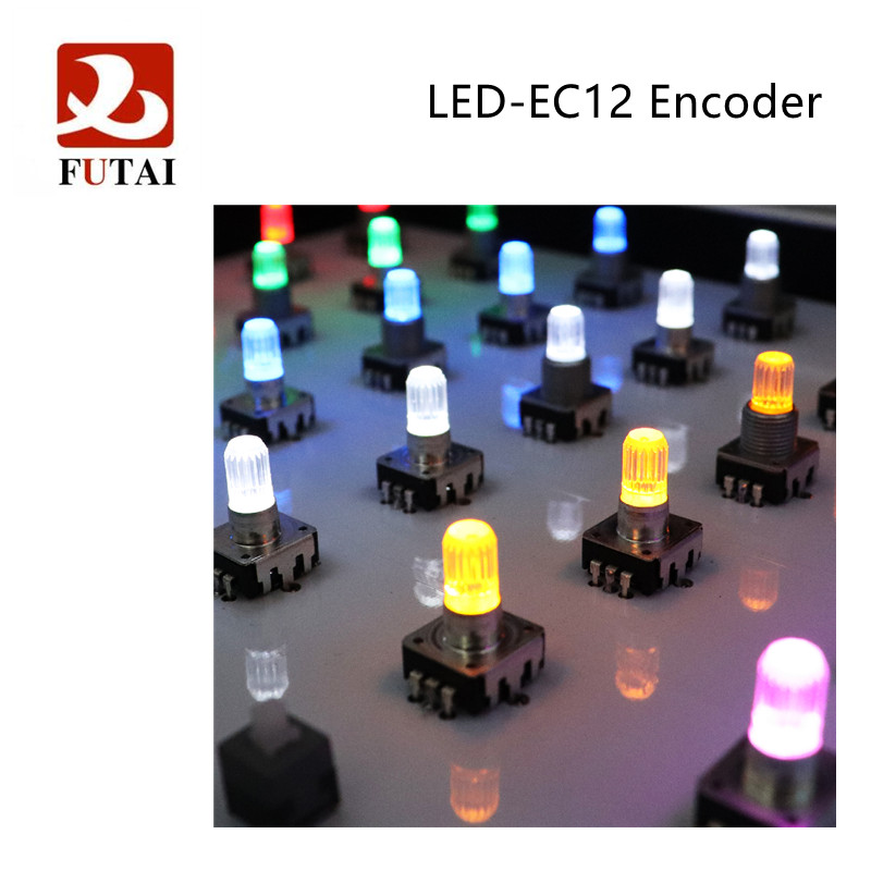 Новый LED-EC12 автомобильный аудио кодером с выключателем 24 позиционирования номер импульса вал длина 20 мм монохромный свет кодером с выключателем