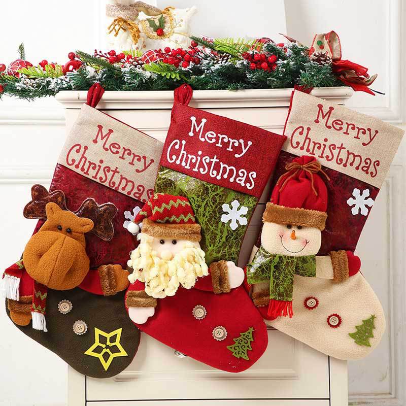 Personalized Gift Candy Bag Christmas Stockings Decoration For Kids