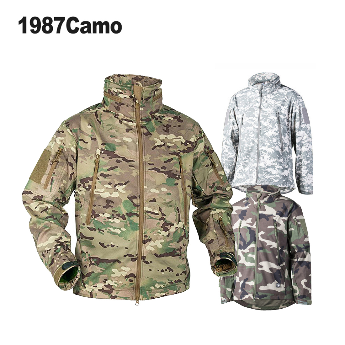 Мужская тактическая камуфляжная куртка Softshell Outdoor, водонепроницаемая армейская куртка, скрытое пальто с капюшоном, спортивная форма, болельщики