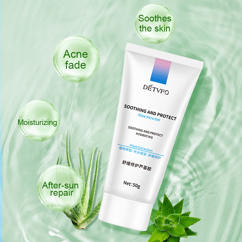 100% Pure OEM private label plant Moisturizing Soothing repairing acne aloe vera soothing face gel