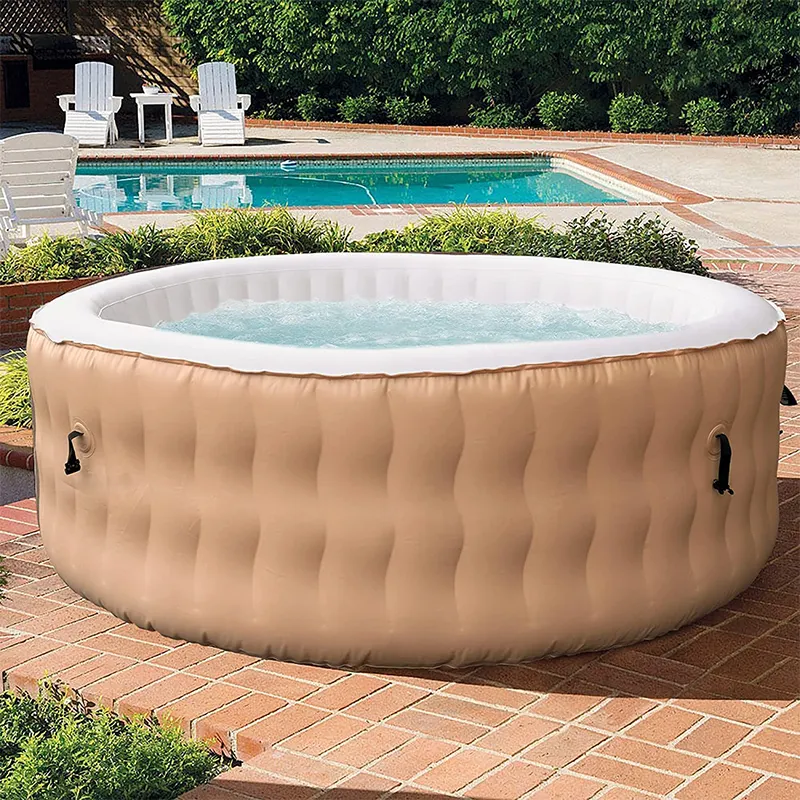 Manufacture OEM ODM Family 4 Person Portable Outdoor Round Inflatable Outdoor Tub Hot Spa Tubs